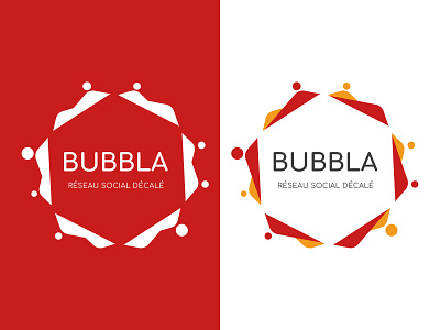 Logo BUBBLA designgraphic logo red social