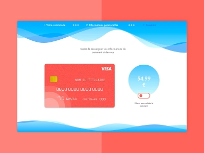 #002 Daily UI Credit card Checkout blue gradient credit card credit card checkout credit card payment design livingcoral ux