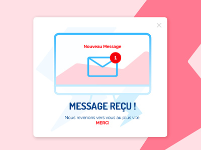 #016 pop-up blue dailyui message pop up popup red webdesign
