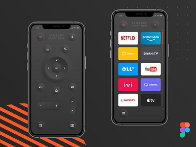 Samsung TV remote control app concept app concept design figma remote control samsung tv tv app ui