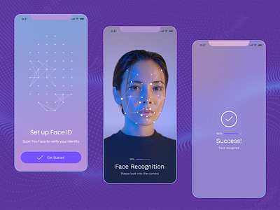 Face ID face face id glass mobile recognition scan scanner ui