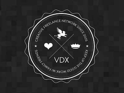 Vegas Deluxe's ring badge branding flat freelancers id illustration logo network vector