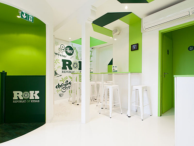 ROK 1st floor branding identity interior design restaurant store