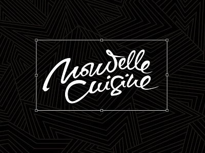 Nouvelle Cuisine brand hand lettering identity illustrator logo type