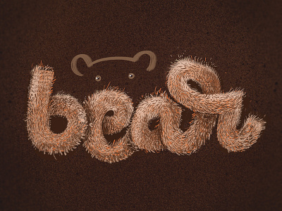 Bear font handmade illustration ipadpro lettering