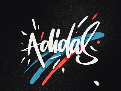 Adidas brush design drawer font graffiti digital handletter handlettering logo script sketch