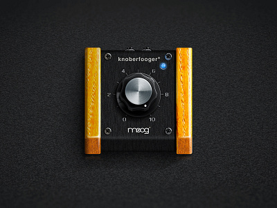 Knoberfooger 2d app effects hardware icon illustration knob light metal moog music pedal photoshop wood
