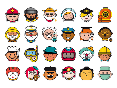 EMOJIS / Line - Characters pack