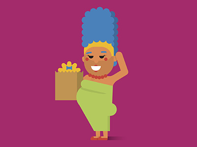 Marge Simpson character design design ilustracion ilustration marge picto simpsons vector