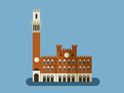 Siena Icon design icons illustration map mediterraneo monuments rebombo rebomboestudio siena spain turism