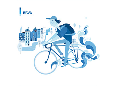 BBVA BlueJoven bbva campaign illustration ilustracion