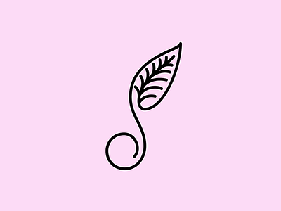 logotype "botans" b leaf letter line logo plant sprout streaks youthfulness
