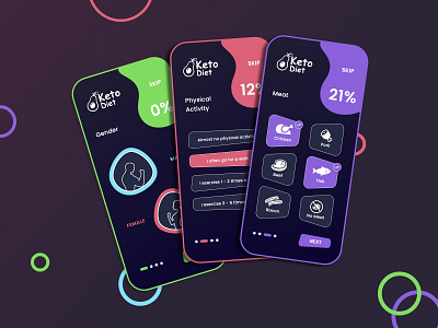 Keto Diet App app app design boardingpass design diet keto ui ux