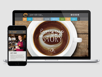 Esquires Coffee - Web Design / Print print design web design