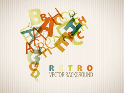 Retro vector alphabet background alphabet background retro