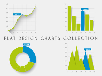 Flat charts chart diagram flat flat design graph minimalistic