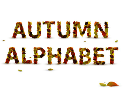 Autumn Leaf Alphabet / Fall alphabet autumn fall font leaf