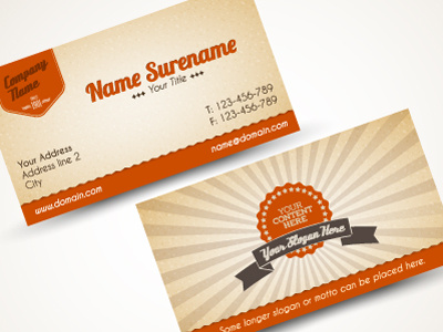 Playing with old-style business card
