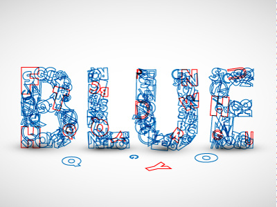 Blue Letter Font