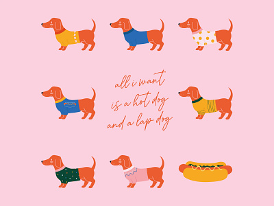 Haute Dogs design dog hotdogs illustraion vector wtfshouldiletter