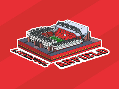 Liverpool Anfield Stadium architecture arena football illustration liverpool stadium