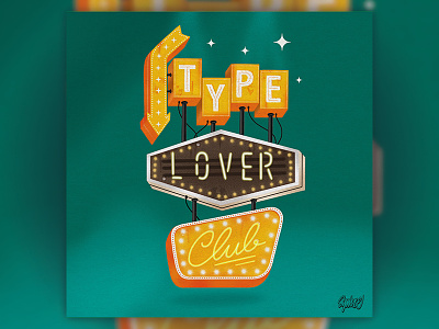 Type Lover Club creative design graphic design illustration lettering procreate typography