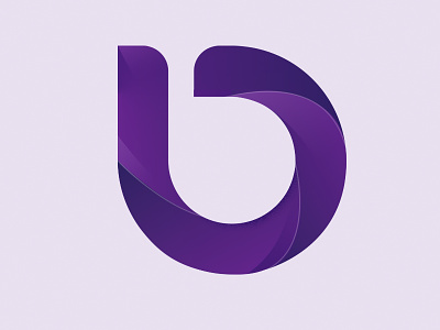B logo creative gradient graphic design logotype photoshop