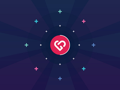 Health point heart icon icon design logo logo design point