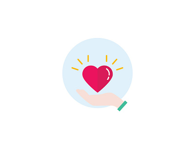 Icon Design - Wellbeing design hand heart icon icon design wellbeing