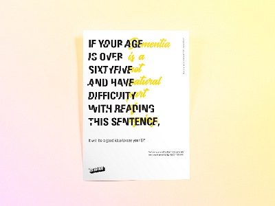 [Rewind] Promotion poster design dementia graphic design poster promotion typograpgy