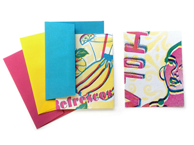 Notecards banana drawing fruit illustration letterpress mexico type