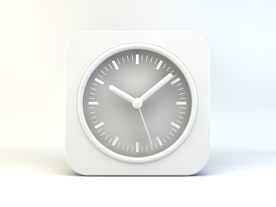 Clock 3d app clock icon ios simple time