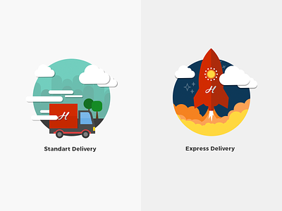 Delivery Illustrations checkout delivery flat icon illustration shipping shop