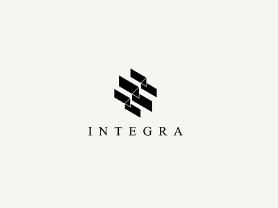 INTEGRA brand identity brandbook branding designer dribble logomark minimalist monochromatic palette monogram product sign mark typography