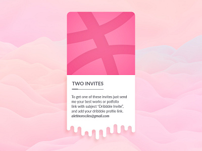 Two Invites color dribble illustration invitation invite player shot