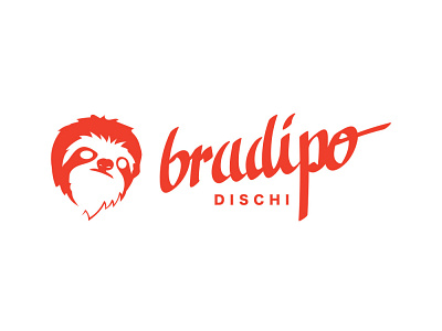 BRADIPO DISCHI LOGO branding hand lettering logo logo design logotype milano records sloth vinyl