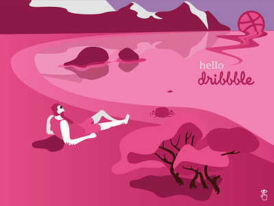 Hello Dribbble!!! debuts illustraion vector art