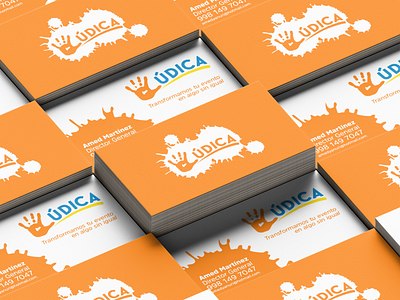 Lúdica Business Cards branding design flat illustration illustrator lettering logo minimal typography vector