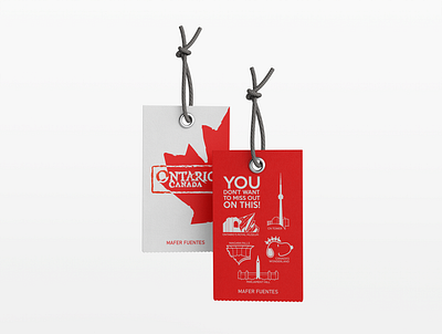 Ontario inspired tag art branding design flat illustration illustrator lettering minimal typography vector