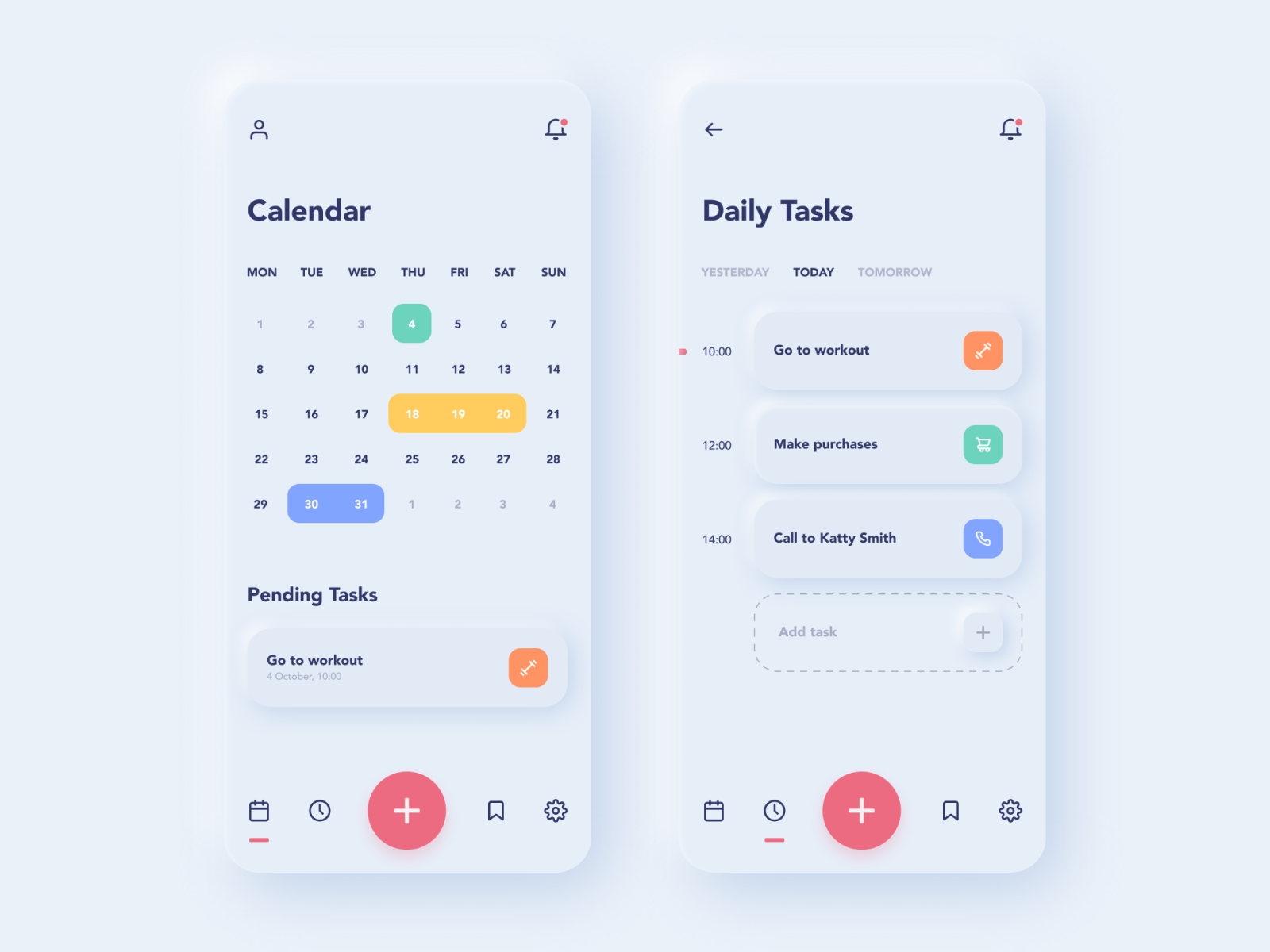 Daily Tasks App by Evgeny Ptr. on Dribbble