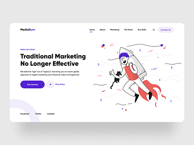 MediaBurn Digital Agency design desktop digital illustration marketing minimalist ui ux webdesign website