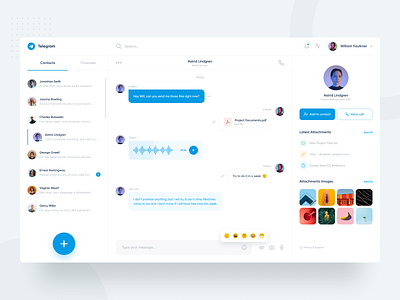 Telegram Messenger Redesign app design desktop messenger minimalism telegram ui ux webdesign website