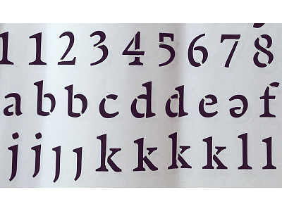 Arouet Stencil alphabet font lower case serif stencil type design typeface typeface design