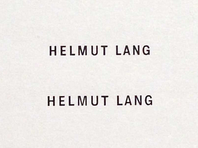helmut lang  Helmut lang, Graphic design studios, Typography layout