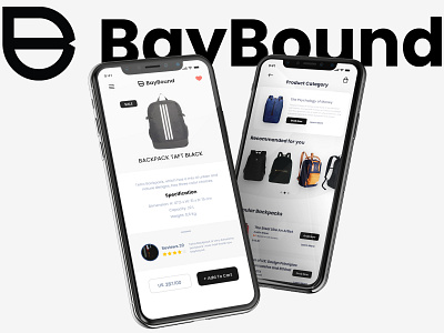 Baybound Mobile Application UI application backpack interface mobile ui ui concepts ui ux