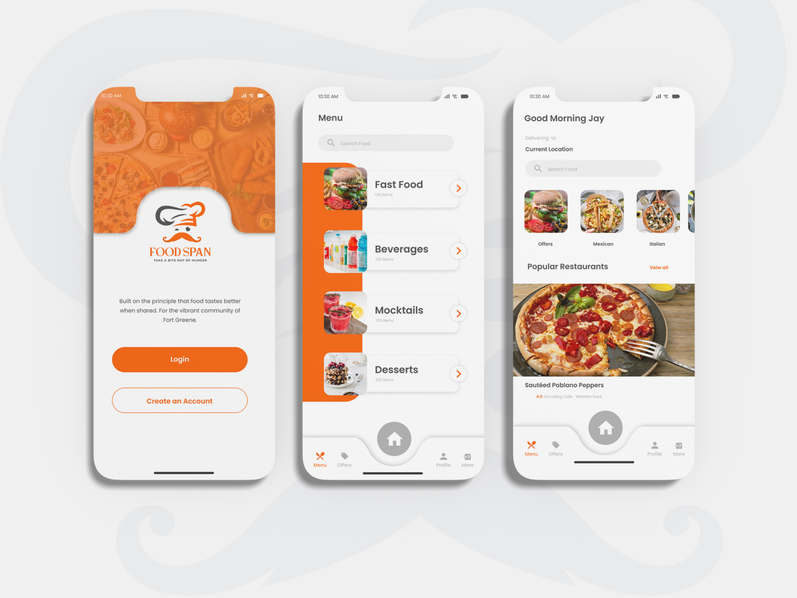 Food span UI Concept by Harel john on Dribbble