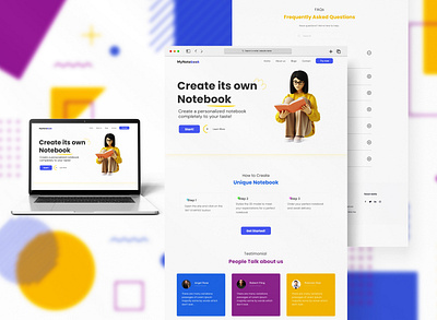 MyNotebook Web UI book design illustration interface mynotebook notebook ui concepts web ui website