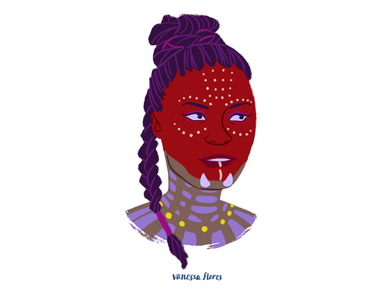 Shuri black panther digital art fan art gif letitia wright marvel shuri