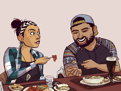 Detail - Sharing Food comic comics digital art drawing illustration