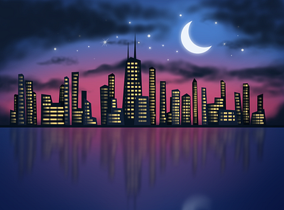 Skyline 100daysofillustration illustration procreate